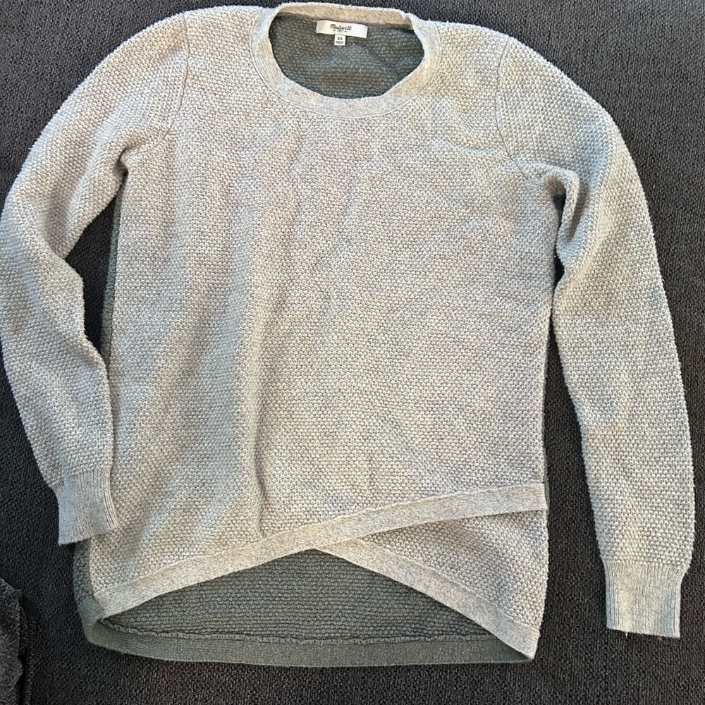Madewell Light Gray Crew Neck Sweater